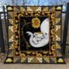 Hippie Elephants Love Quilt Blanket  Quilt